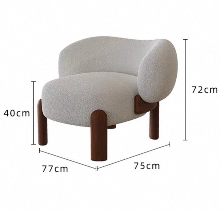NIMA Modern Curved Boucle Lounge Chair - Cassa Haus Singapore