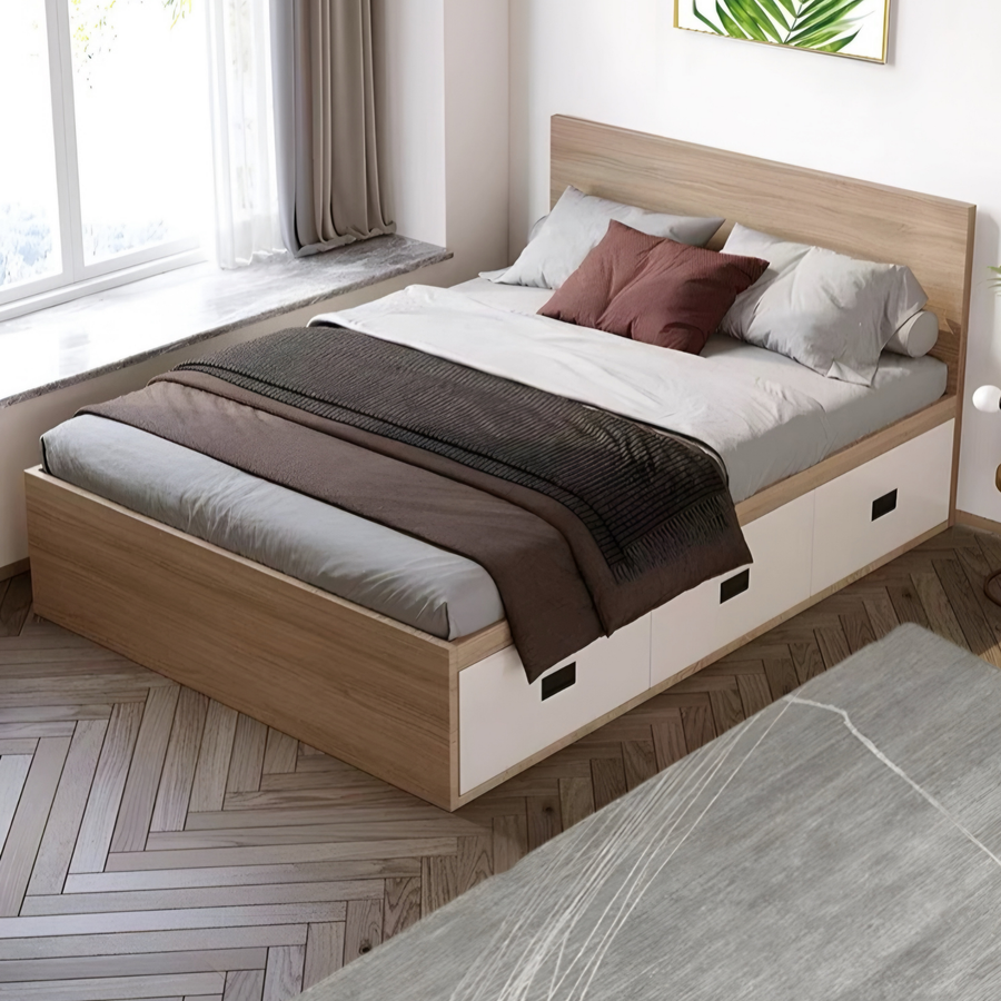 TALVI Modern Storage Bedframe - Cassa Haus Singapore
