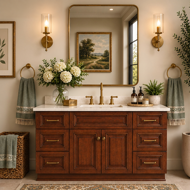 DREVA American Vintage Solid Wood Bathroom Vanity Set - Urban Mood Singapore