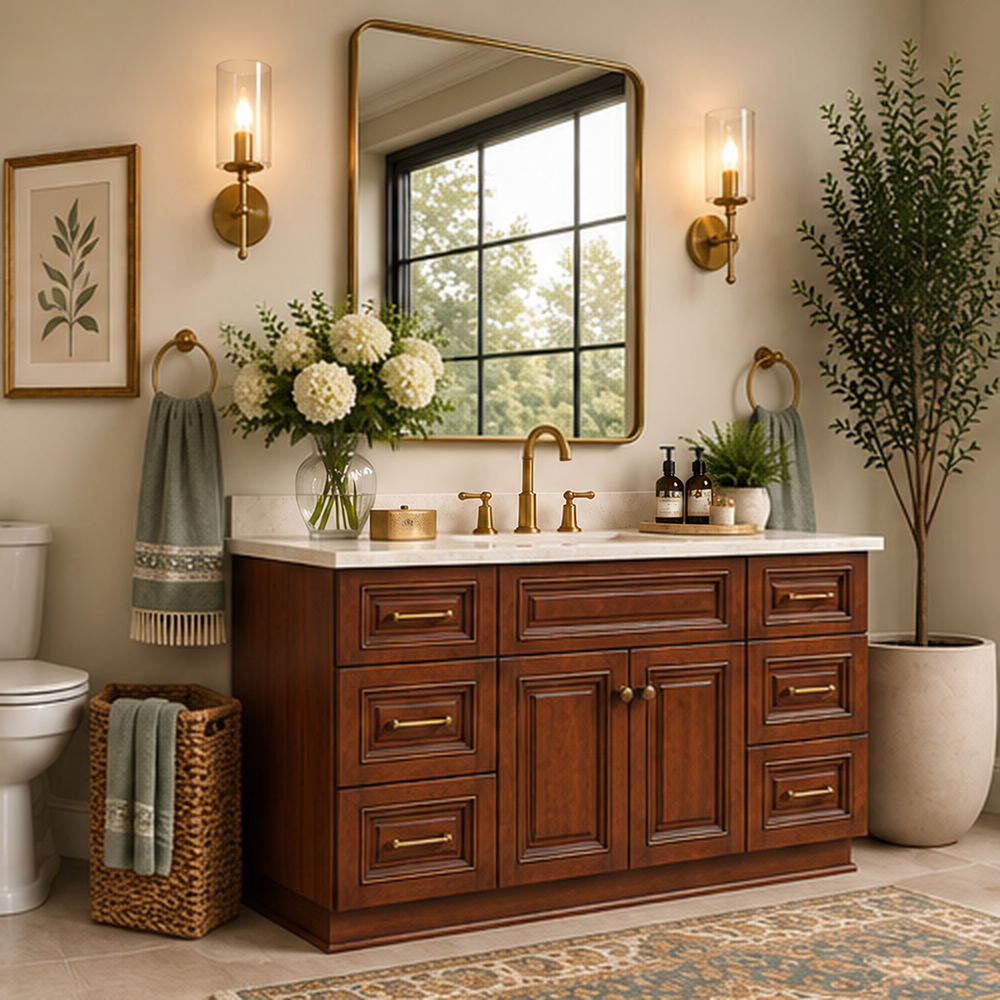 DREVA American Vintage Solid Wood Bathroom Vanity Set - Urban Mood Singapore