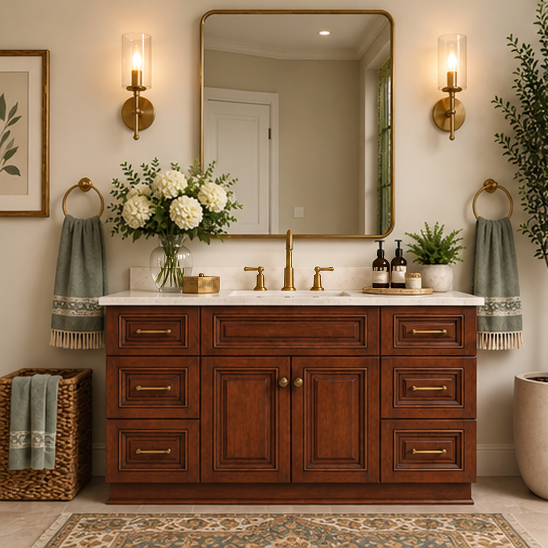 DREVA American Vintage Solid Wood Bathroom Vanity Set - Urban Mood Singapore