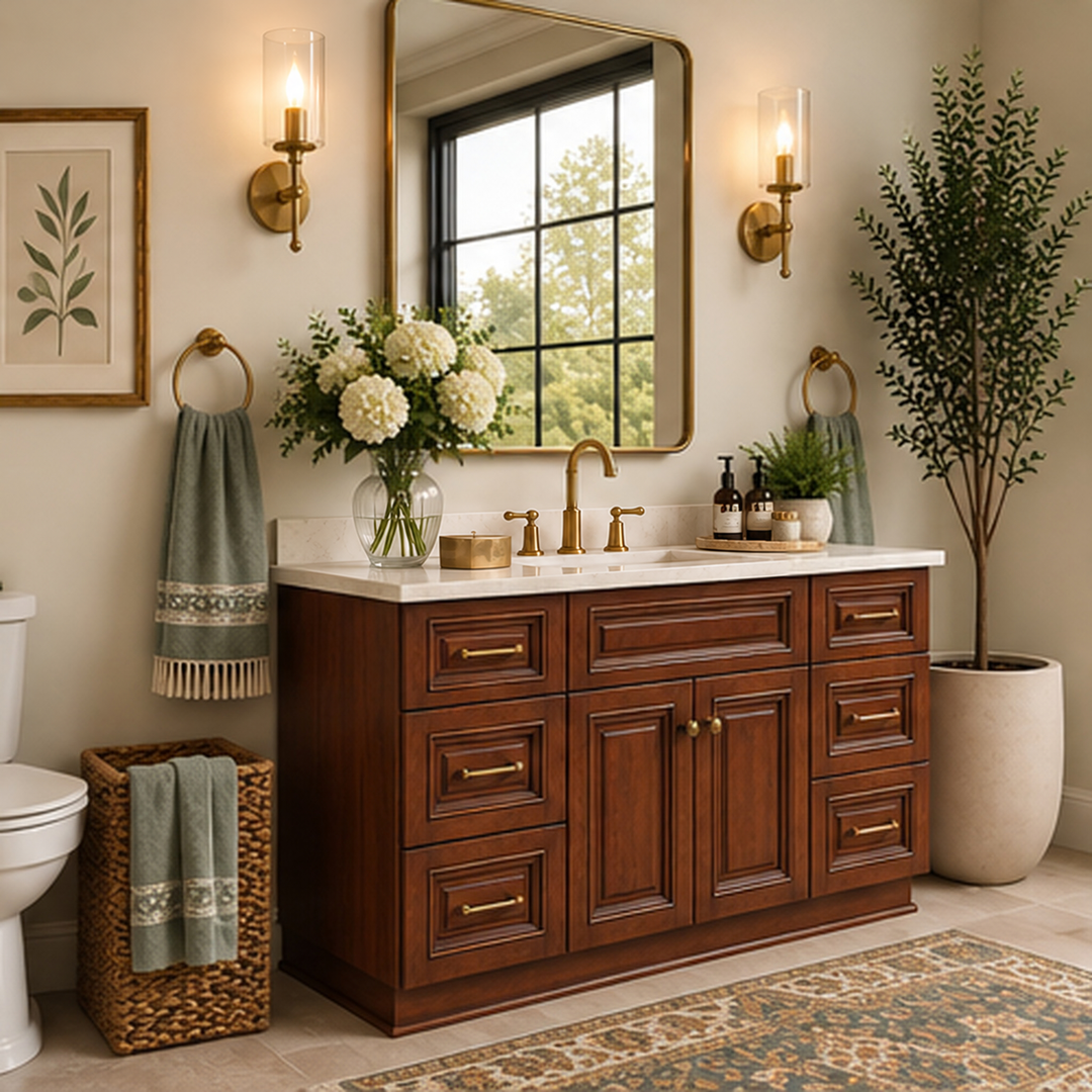 DREVA American Vintage Solid Wood Bathroom Vanity Set - Urban Mood Singapore