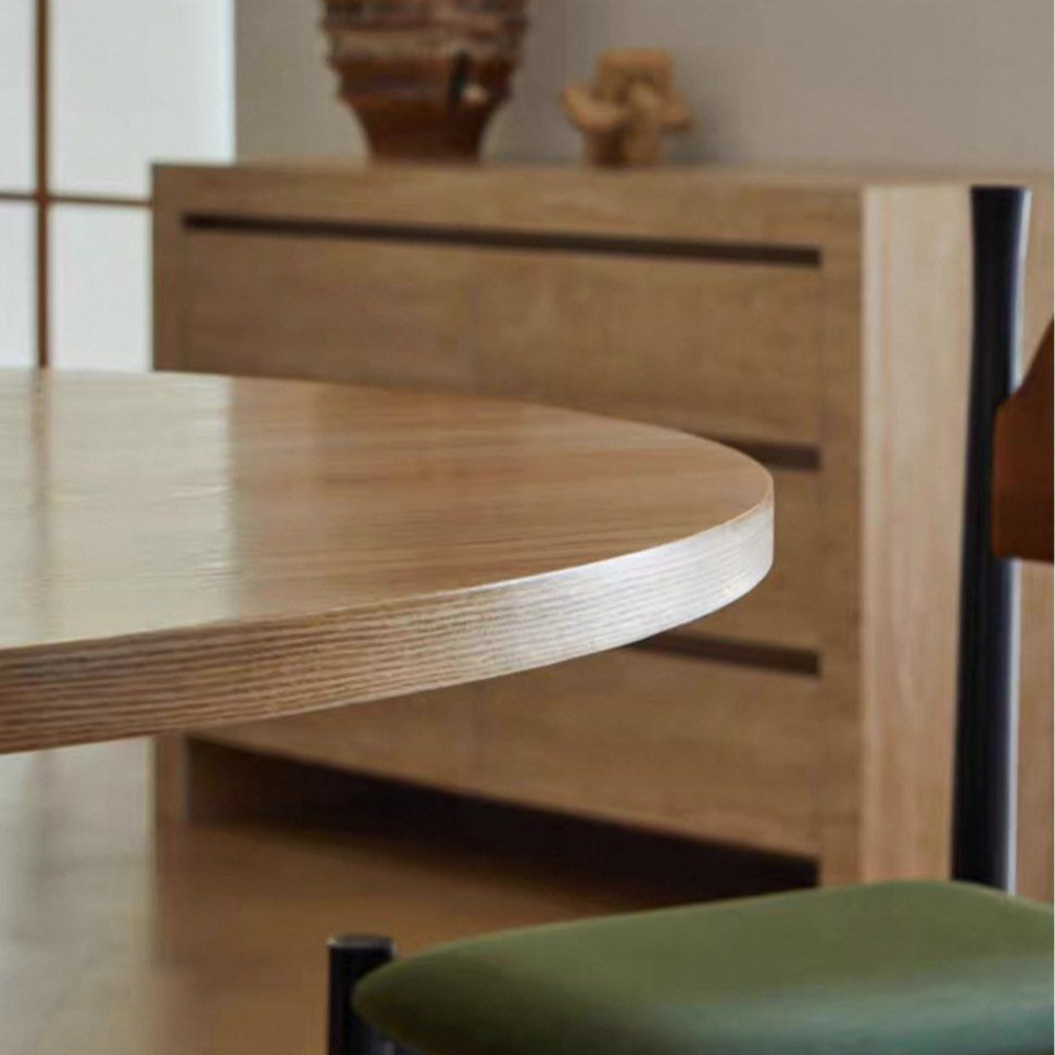 RONDEL Modern Solid Wood Round Dining Table - Cassa Haus Singapore