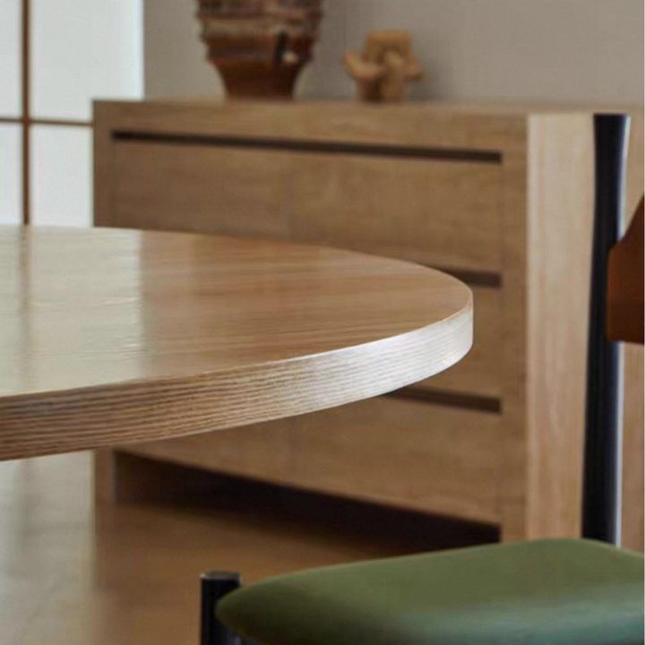 RONDEL Modern Solid Wood Round Dining Table - Cassa Haus Singapore