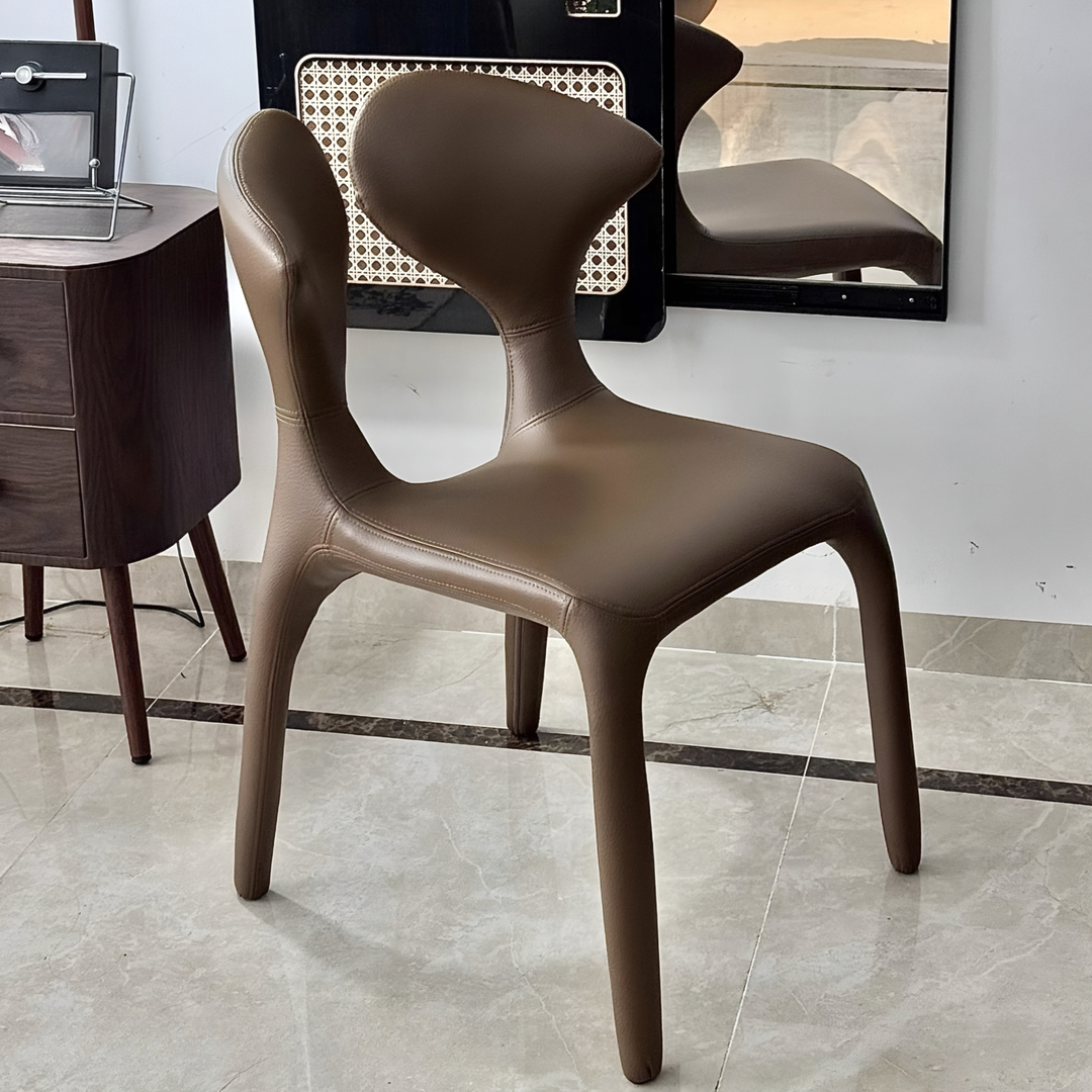 KORVAELIS Modern Leather Dining Chair - Urban Mood Singapore