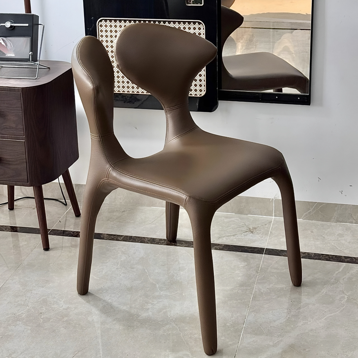 KORVAELIS Modern Leather Dining Chair - Urban Mood Singapore