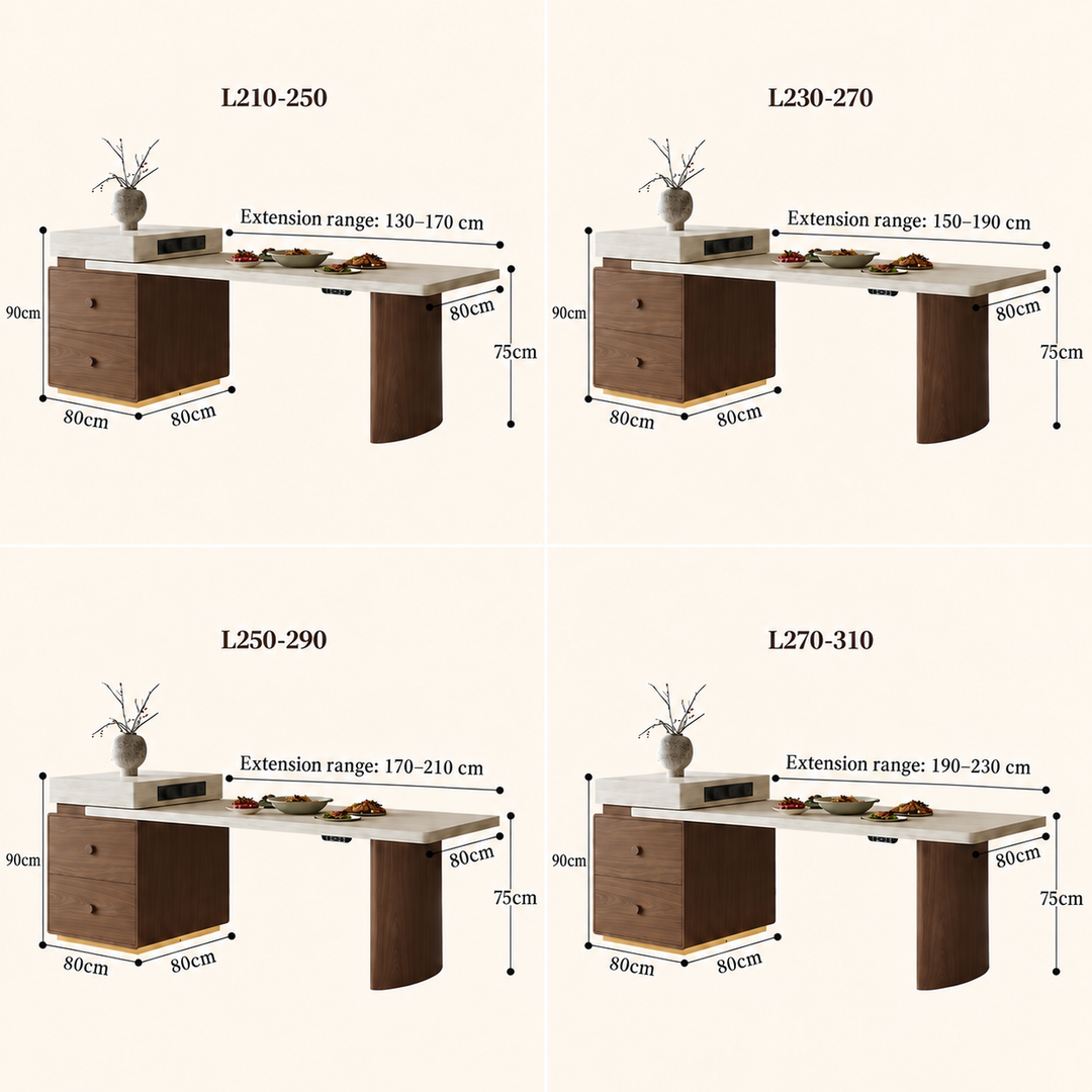 STRATUM Modern Travertine Island Dining Table - Cassa Haus Singapore