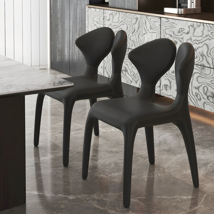 KORVAELIS Modern Leather Dining Chair - Urban Mood Singapore