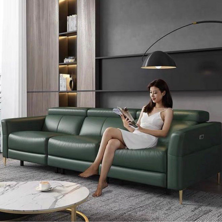 VEKTRA Sectional Electric Recliner Leather Sofa - Cassa Haus Singapore