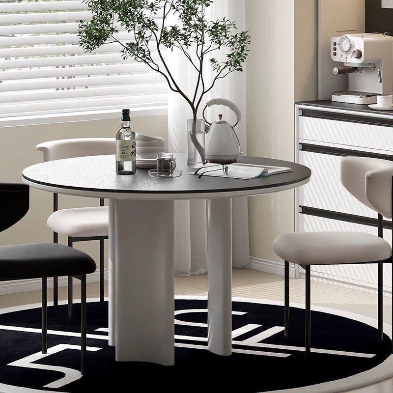 ASTRIS Modern Sintered Stone Round Dining Table - Cassa Haus Singapore