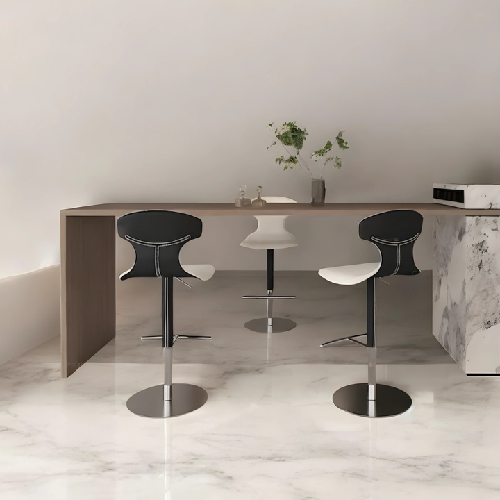 ISOLVAN Modern Leather Bar Stool - Cassa Haus Singapore