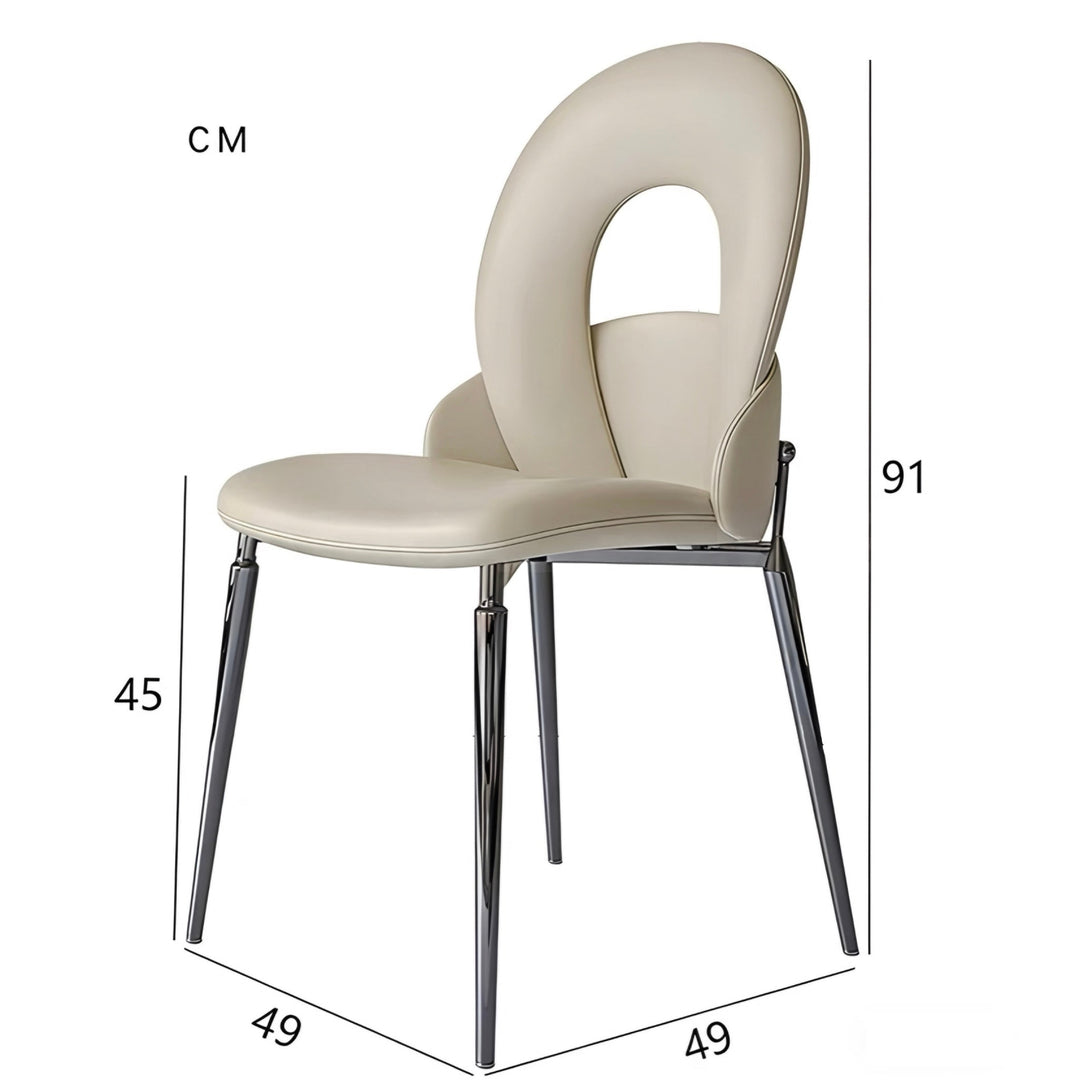 ISADORA Modern Leather Dining Chair - Cassa Haus Singapore