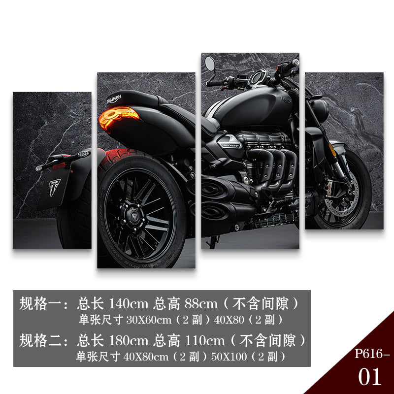 Discovering Reality Modern Motorcycle Wall Art