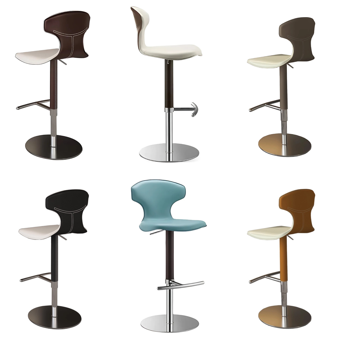 ISOLVAN Modern Leather Bar Stool - Cassa Haus Singapore