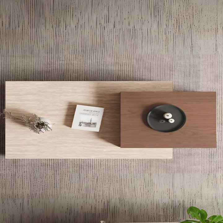 TAVESCO Travertine Storage Coffee Table - Cassa Haus Singapore