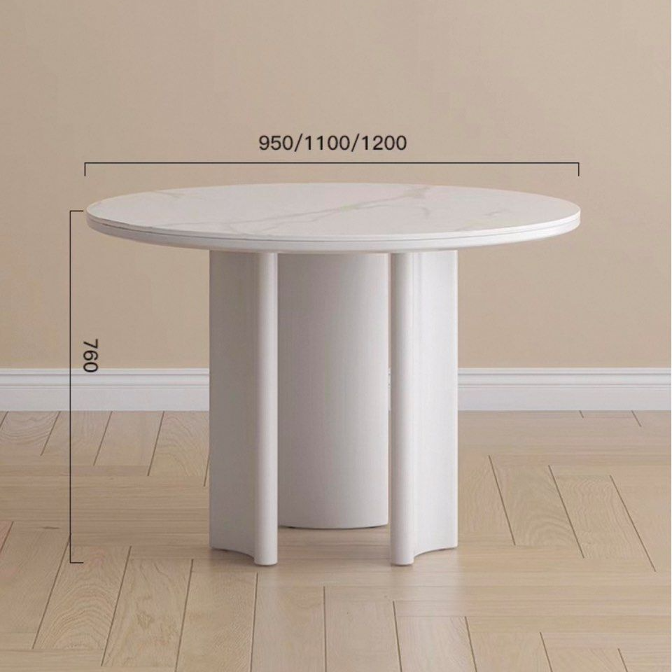 ASTRIS Modern Sintered Stone Round Dining Table - Cassa Haus Singapore