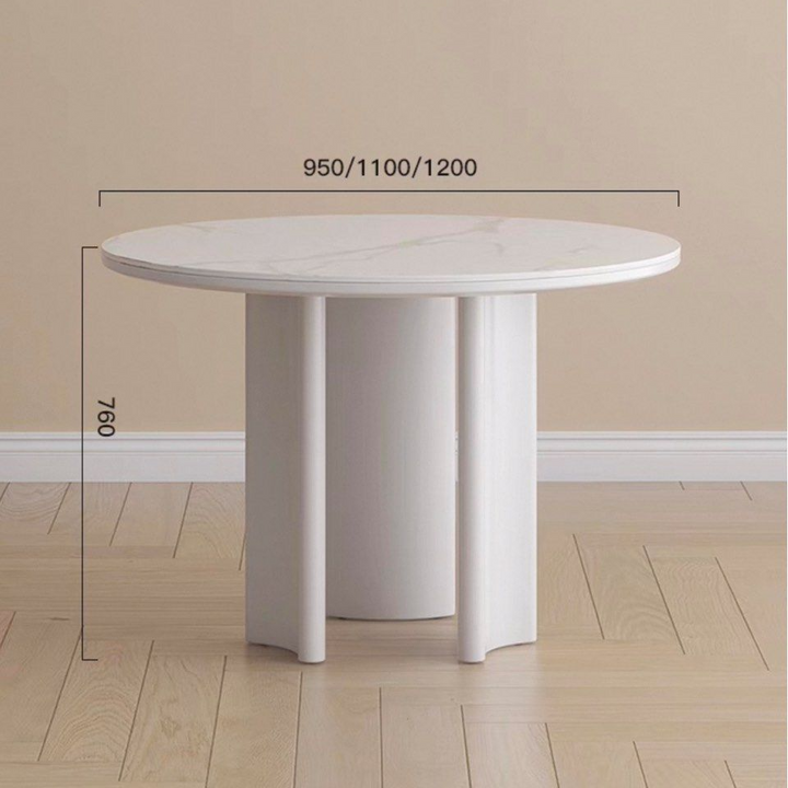 ASTRIS Modern Sintered Stone Round Dining Table - Cassa Haus Singapore