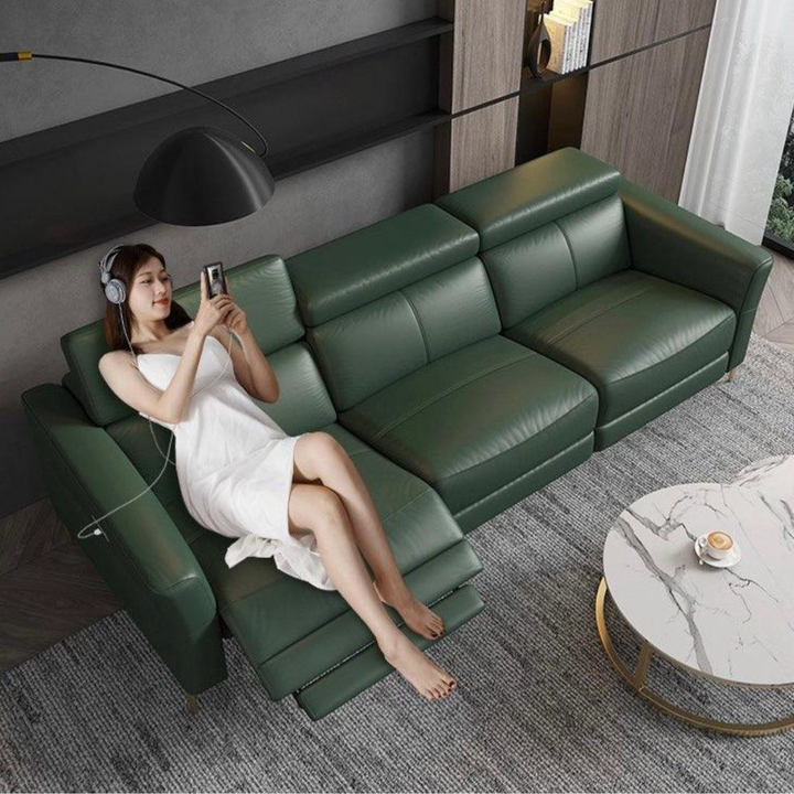 VEKTRA Sectional Electric Recliner Leather Sofa - Cassa Haus Singapore