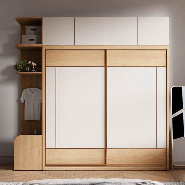 SORUKI Japandi Solid Wood Wardrobe - Cassa Haus Singapore