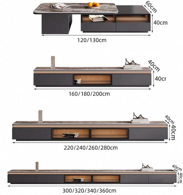 URVANE Modern Sintered Stone TV Console - Cassa Haus Singapore