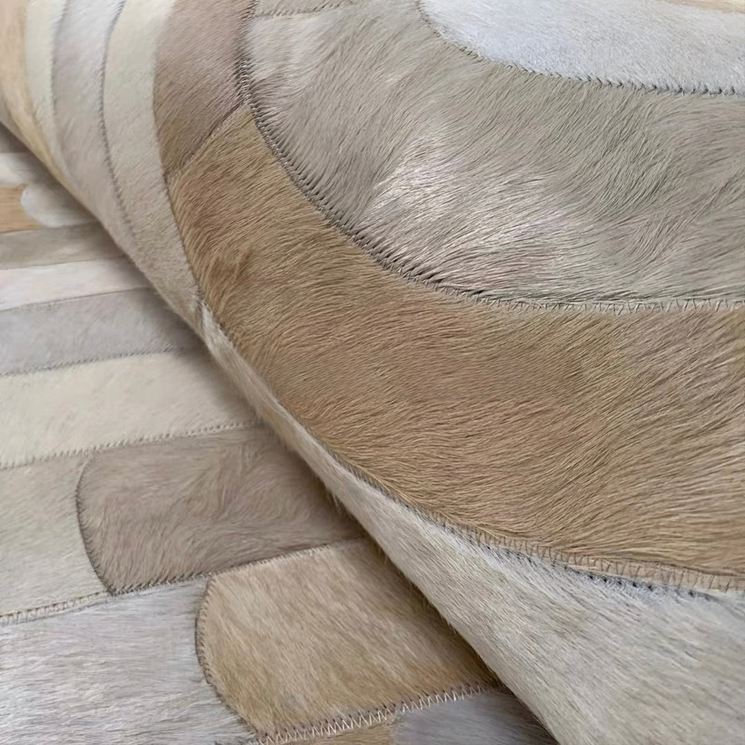 SERENYTH Modern Cowhide Leather Rug - Cassa Haus Singapore