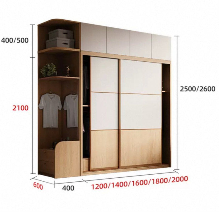 SORUKI Japandi Solid Wood Wardrobe - Cassa Haus Singapore