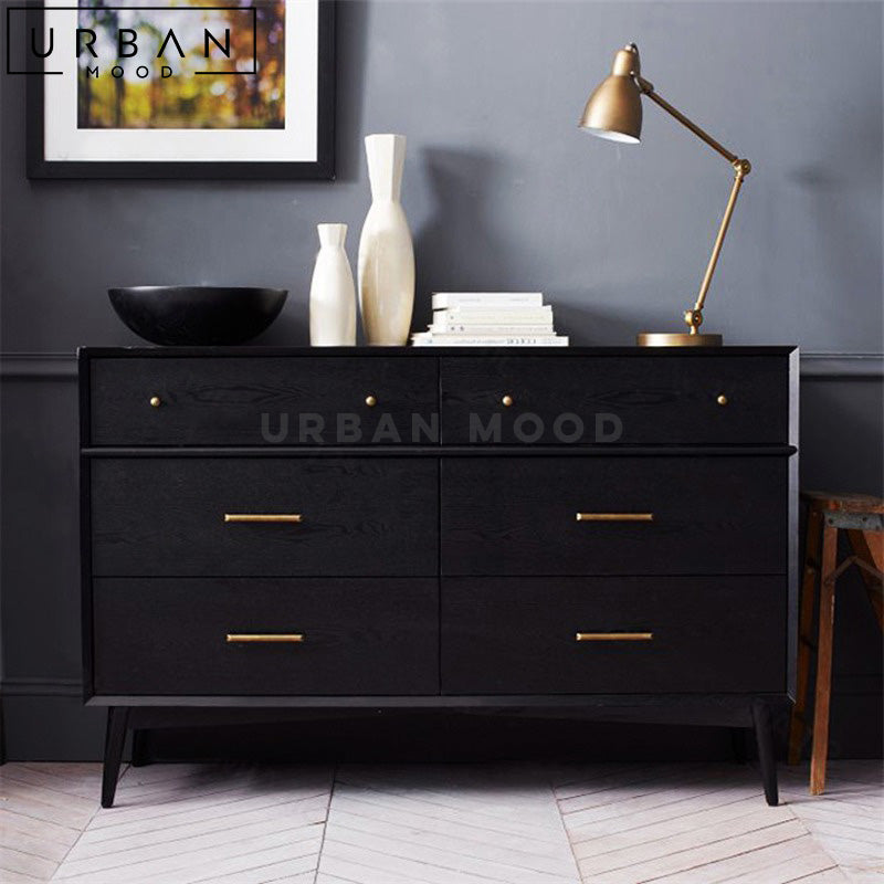 AARON Mid Century Solid Wood Sideboard