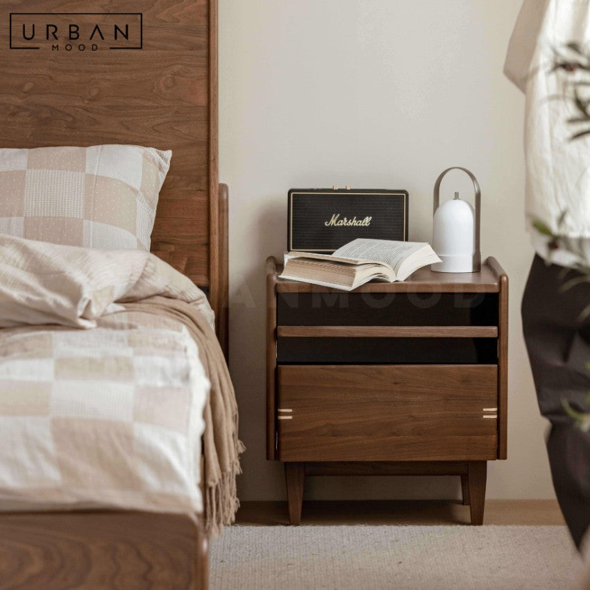 ABBEY Modern Solid Wood Bedside Table