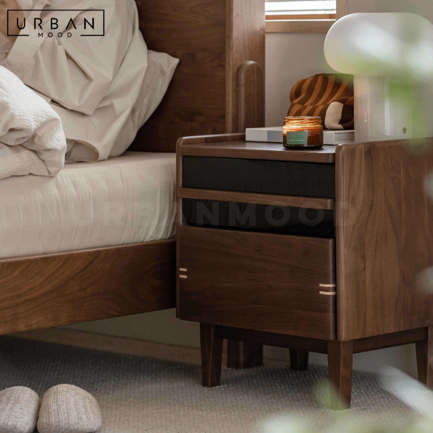 ABBEY Modern Solid Wood Bedside Table