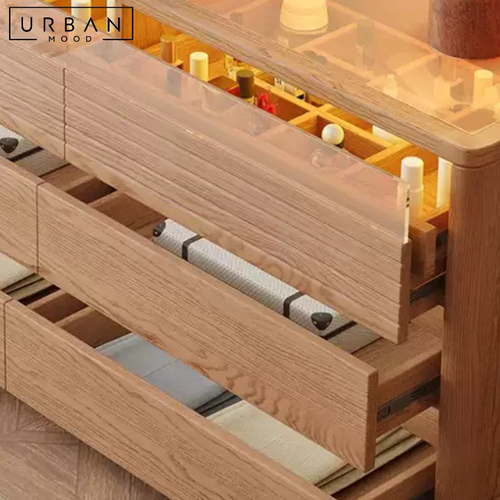 DALLA Japandi Solid Wood Chest of Drawers