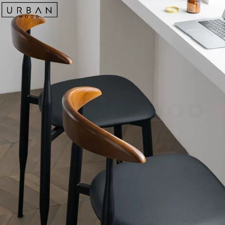 ARDE Modern Leather Bar Stool