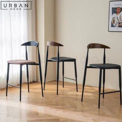 ARDE Modern Leather Bar Stool