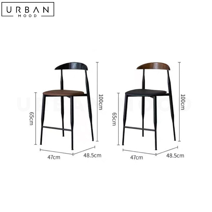 ARDE Modern Leather Bar Stool