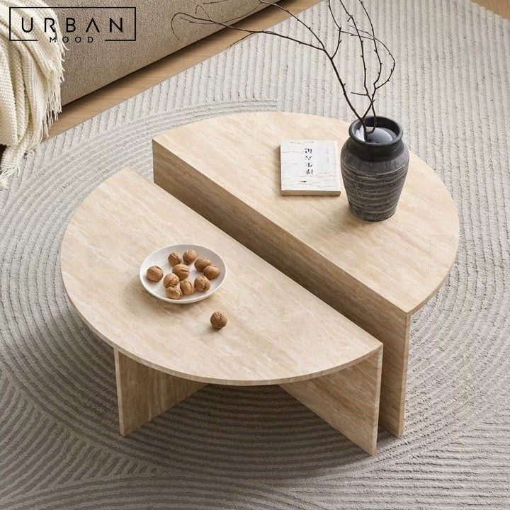 MOYA Wabi Sabi Travertine Coffee Table