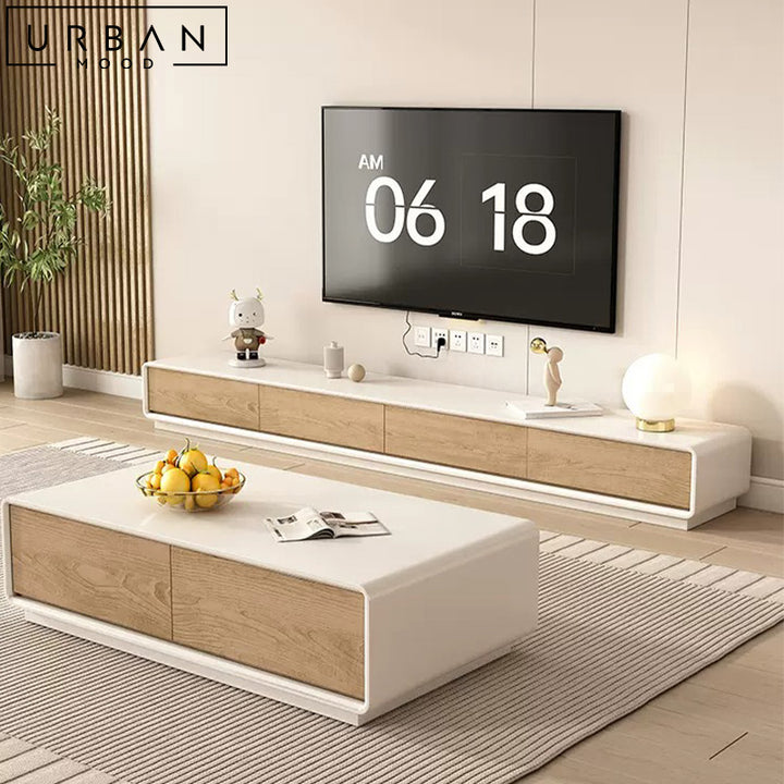 ABSIN Japandi TV Console & Coffee Table