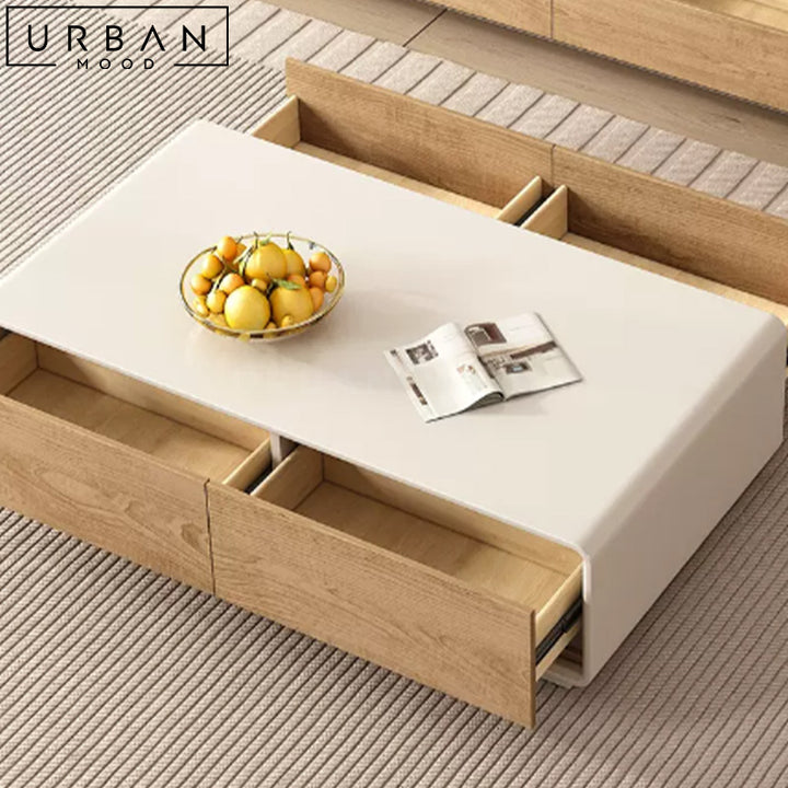 ABSIN Japandi TV Console & Coffee Table