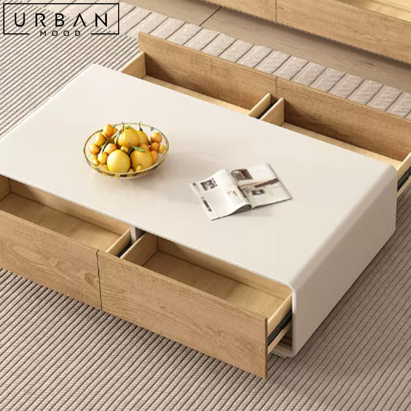 ABSIN Japandi TV Console & Coffee Table