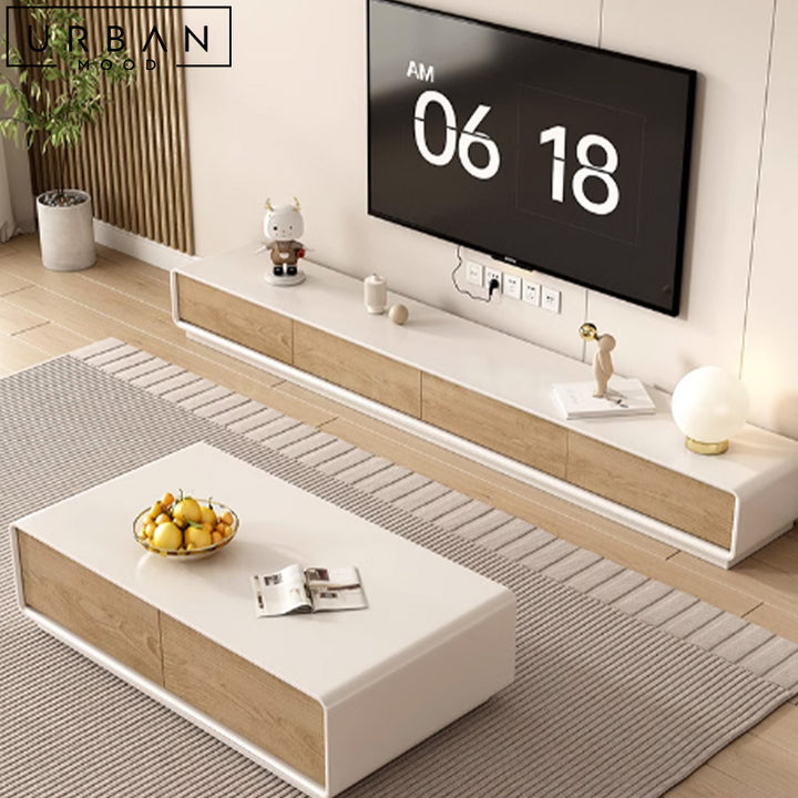 ABSIN Japandi TV Console & Coffee Table