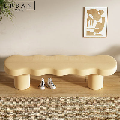 ADES Modern Leather Bench