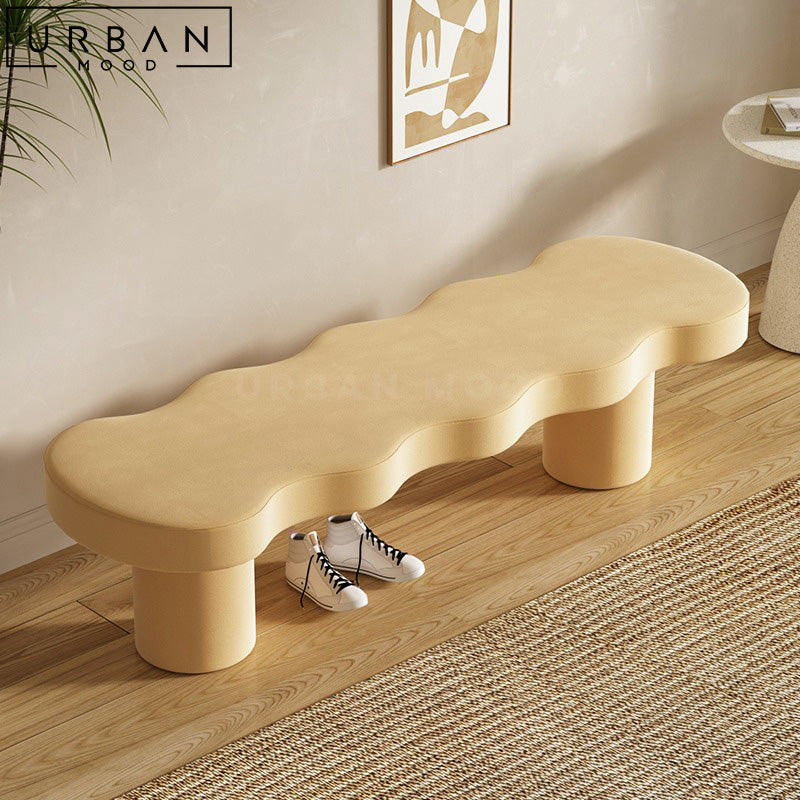 ADES Modern Leather Bench