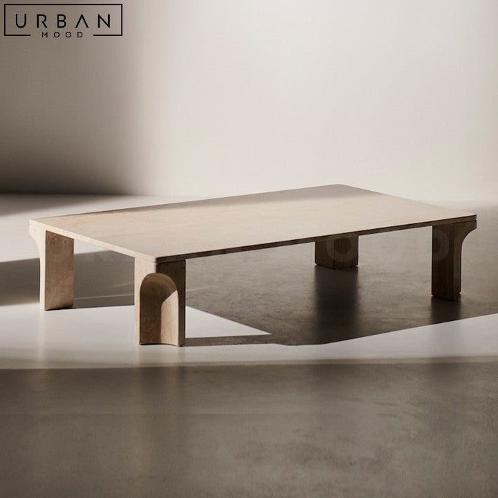 YEMI Wabi Sabi Travertine Coffee Table