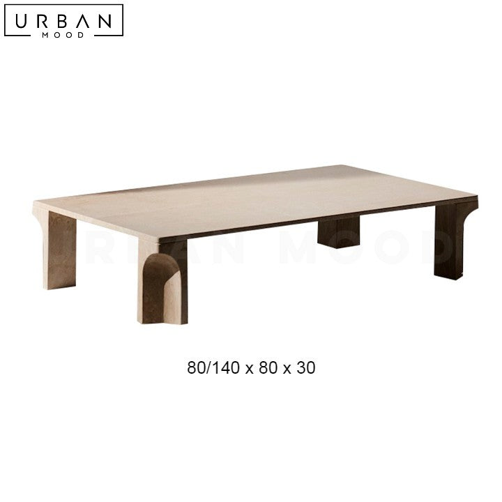 YEMI Wabi Sabi Travertine Coffee Table