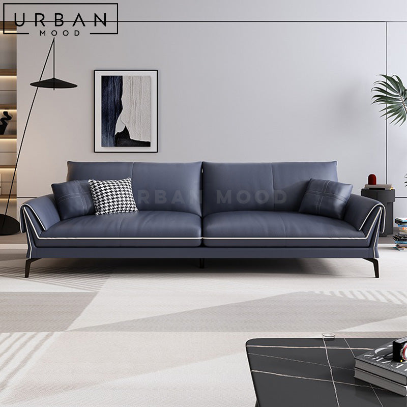 AELYS Modern Leather Sofa