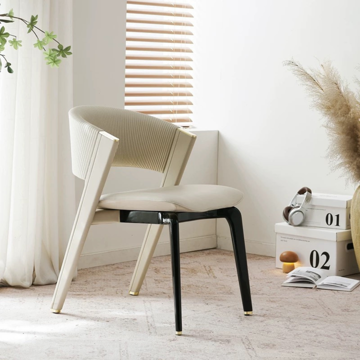 AEROV Modern Leather Dining Chair - Urban Mood Singapore