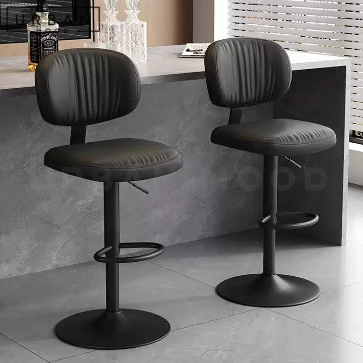 AFONSO Modern Adjustable Leather Bar Stool