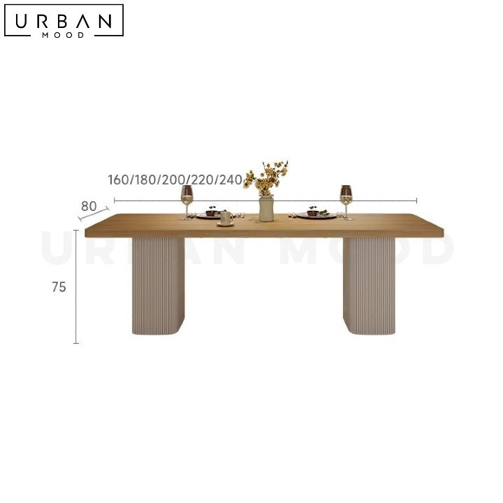 SORI Japandi Solid Wood Dining Table