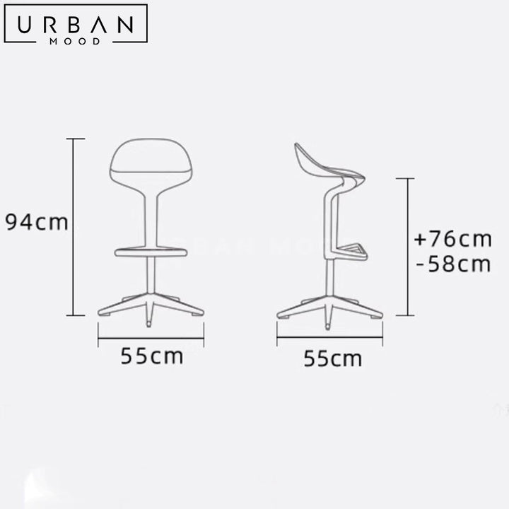 AGNES Modern Swivel Bar Stool