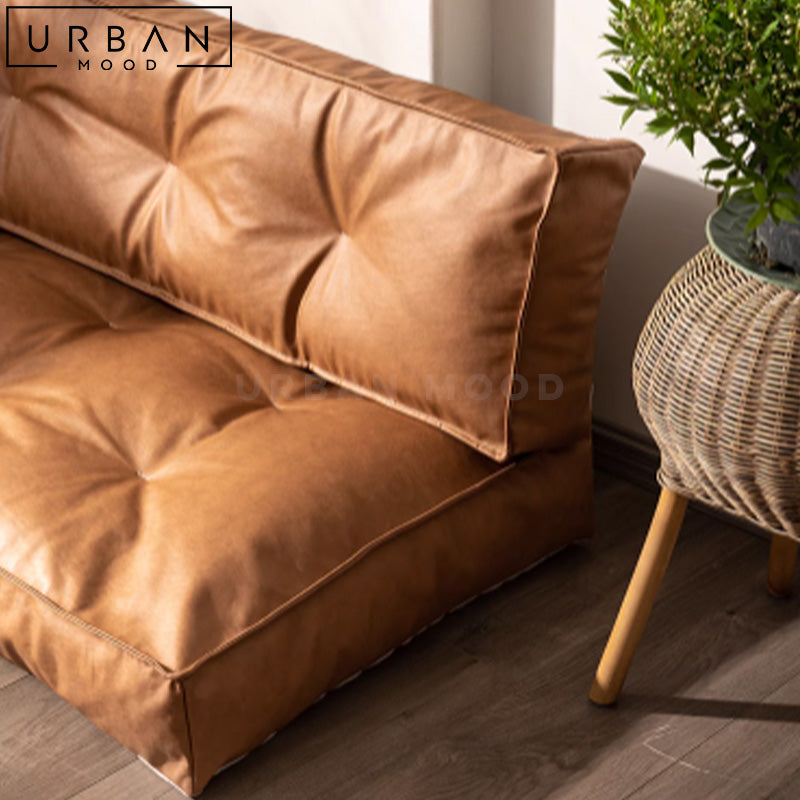 AIDEN Modern Leathaire Floor Sofa