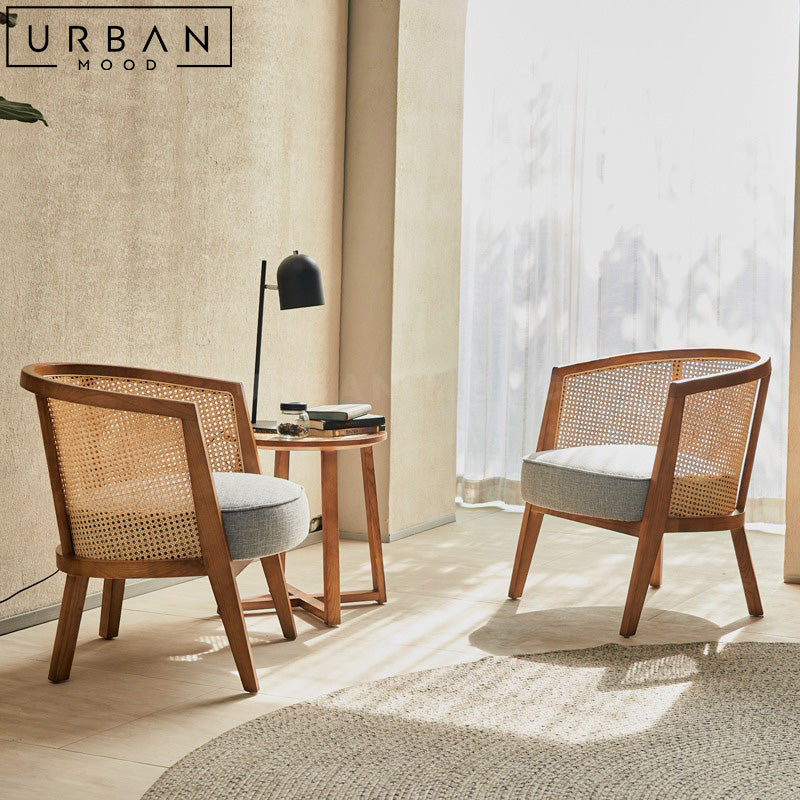 AILEN Rustic Rattan Dining Chair