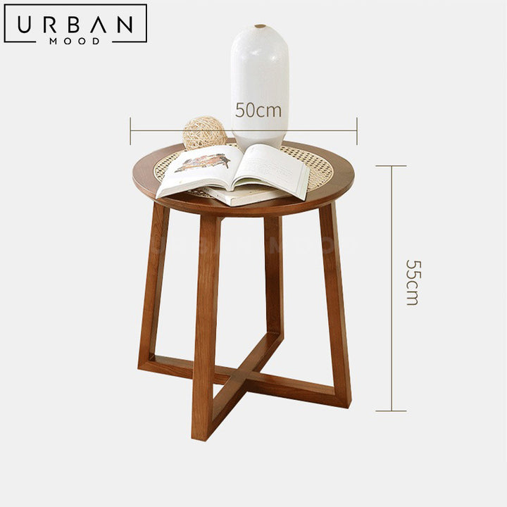 AILEN Rustic Rattan Dining Chair